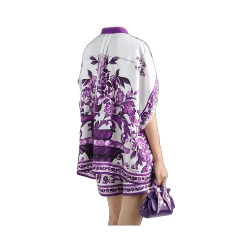 Maiolica Printed Straight Hem Shirt