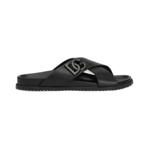 Dg Logo Plaque Sandals