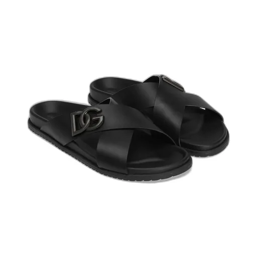 Dg Logo Plaque Sandals