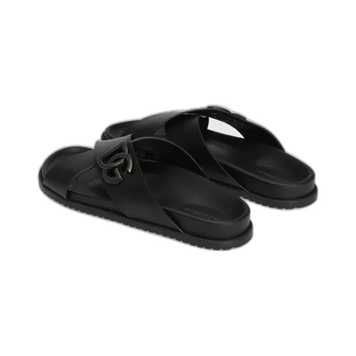 Dg Logo Plaque Sandals