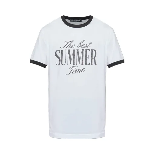 Slogan Printed Crewneck T-Shirt