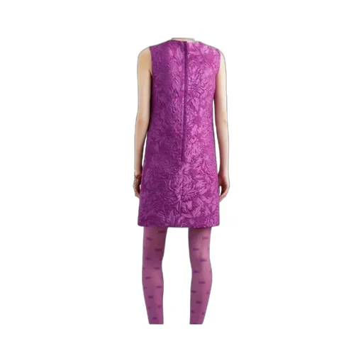 Brocade-Effect Mini Dress
