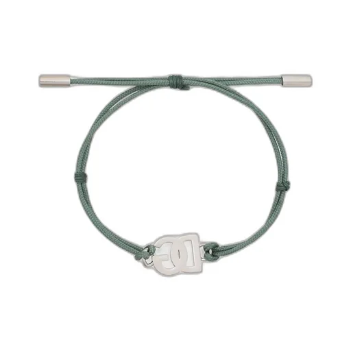 Logo Plaque Knot-Fastened Bracelet