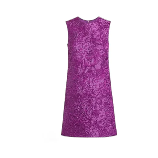 Brocade-Effect Mini Dress