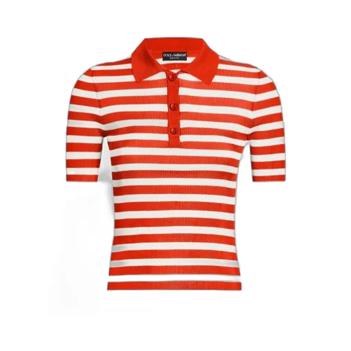 Striped Short-Sleeved Polo Shirt