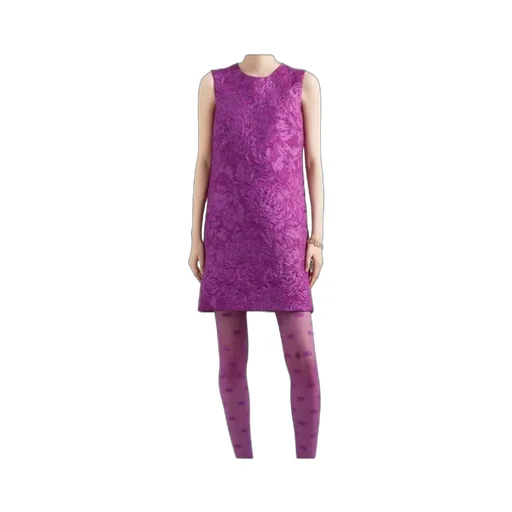 Brocade-Effect Mini Dress