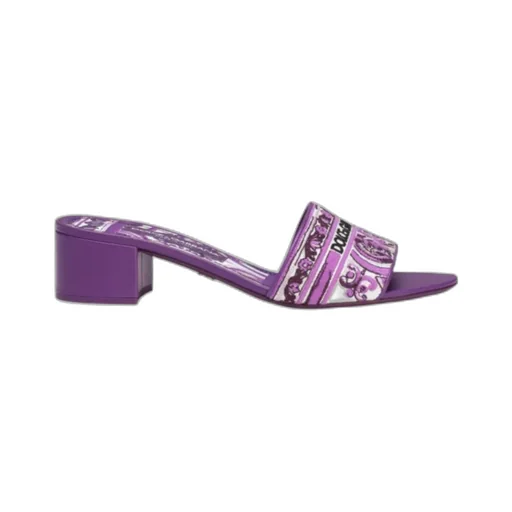 Maiolica Embroidered Almond-Toe Sandals