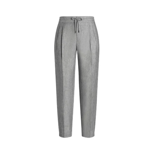 Drawstring Straight-Leg Trousers