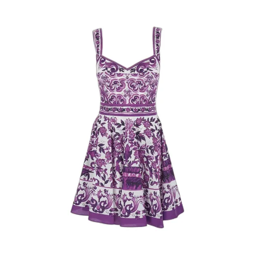 Majolica Printed Sleeveless Mini Dress