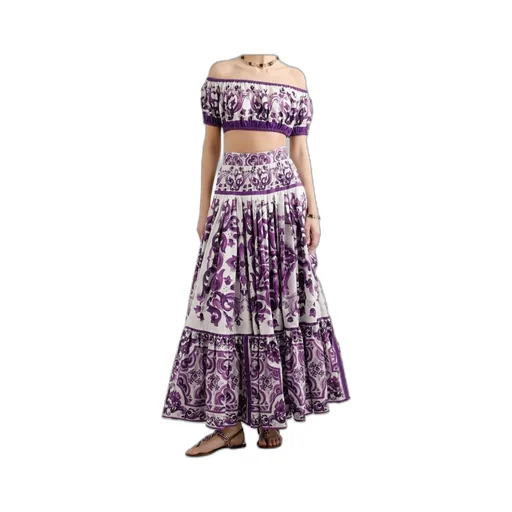 Majolica Printed Poplin Top