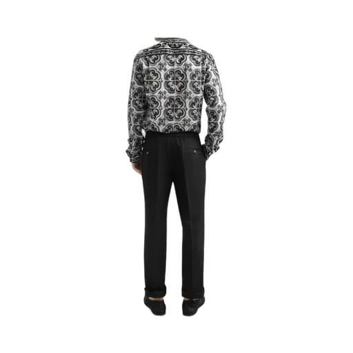 Drawstring-Waist Pleated Trousers