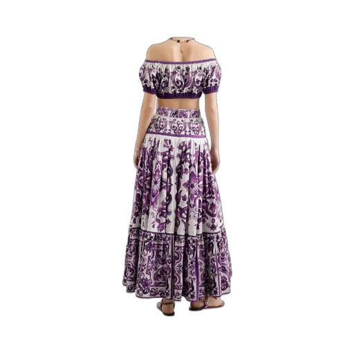 Majolica Printed Poplin Top
