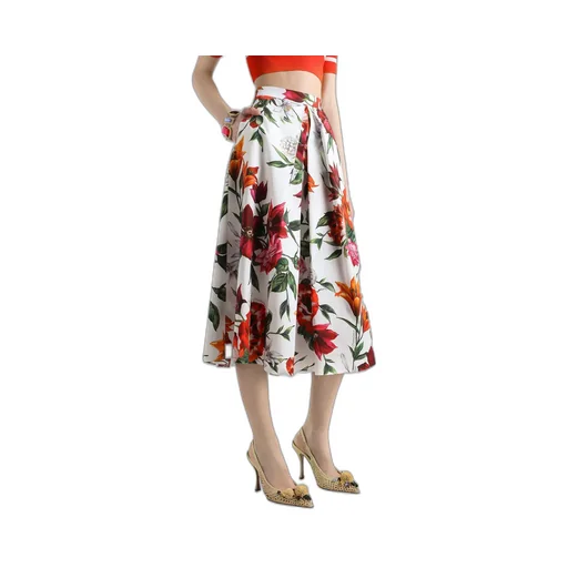 Floral Printed Midi Skirt