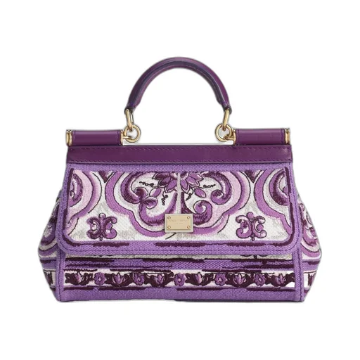 Majolica Embroidered Small Sicily Handbag