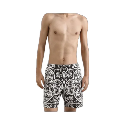 Majolica-Printed Medium Swim Boxer Shorts
