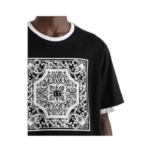 Majolica Printed Crewneck T-Shirt