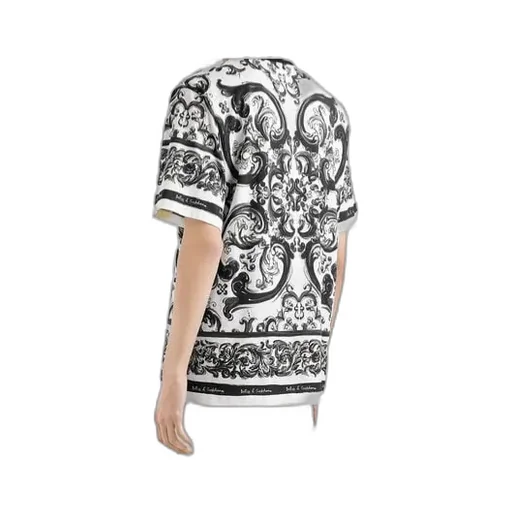 Majolica-Printed Short-Sleeved T-Shirt