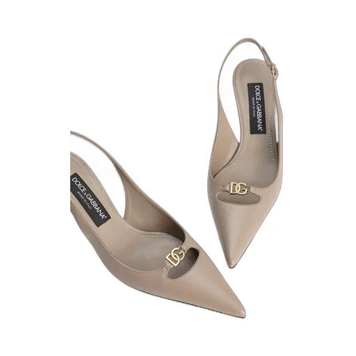 Logo Plaque Slingback Pumps