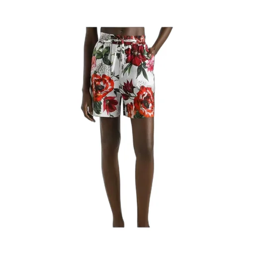 Flower Printed Poplin Shorts