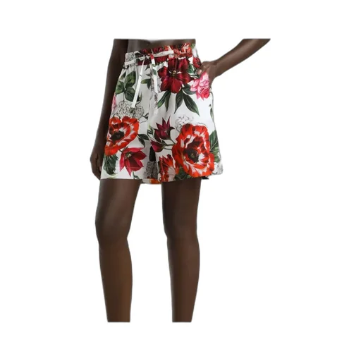 Flower Printed Poplin Shorts