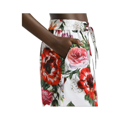 Flower Printed Poplin Shorts