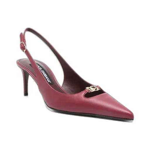 Logo Plaque Slingback Pumps
