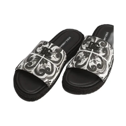 Majolica-Printed Espadrille Sandals