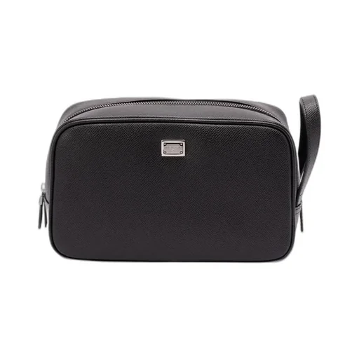 Logo Plaque Zipped Beauty Case