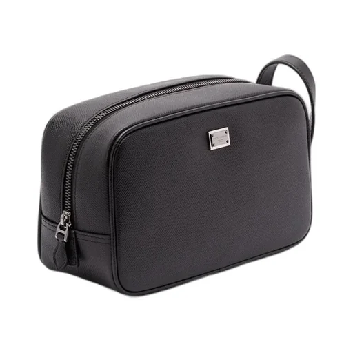 Logo Plaque Zipped Beauty Case