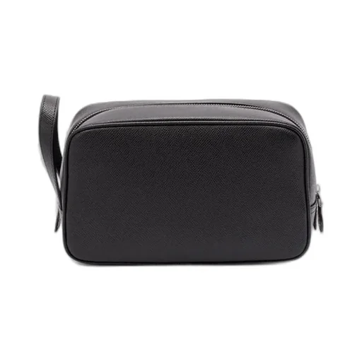 Logo Plaque Zipped Beauty Case