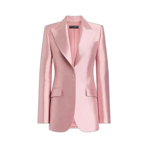 Single-Breasted Satin Jacket