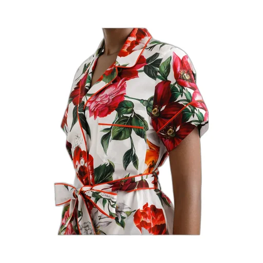 Flower-Printed Poplin Vanity Shirt