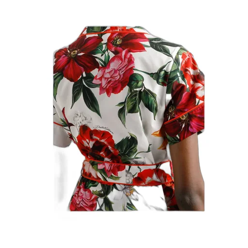 Flower-Printed Poplin Vanity Shirt