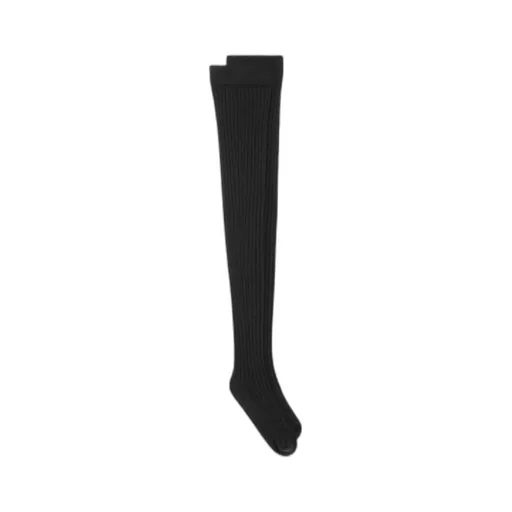 Ribbed Knee-High Socks