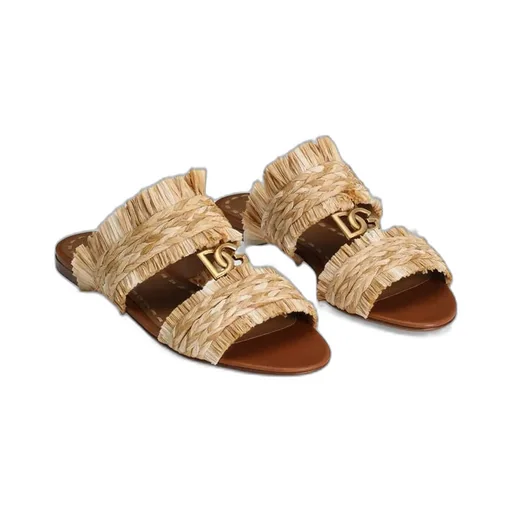 Fringe Detailed Braided Slippers