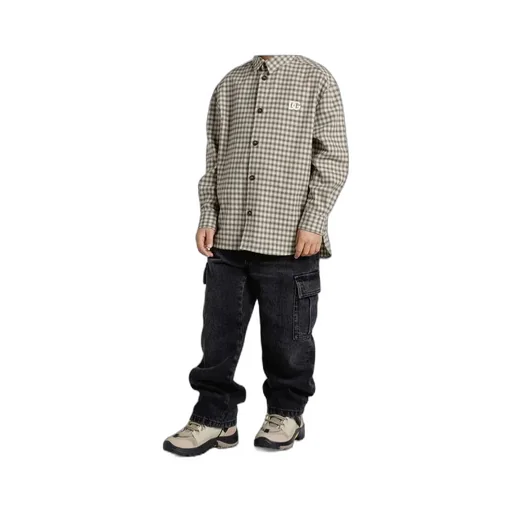 Check-Pattern Logo Shirt