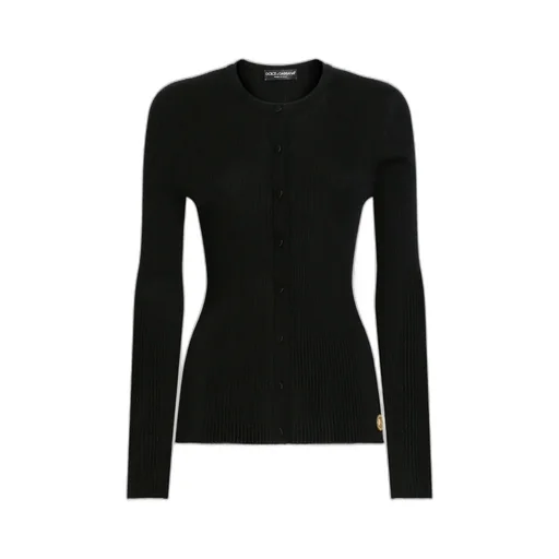 Ribbed Button-Up Cardigan