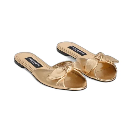 Bow Detailed Flat Slippers