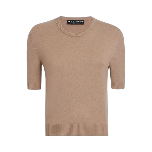 Short-Sleeve Cashmere Sweater
