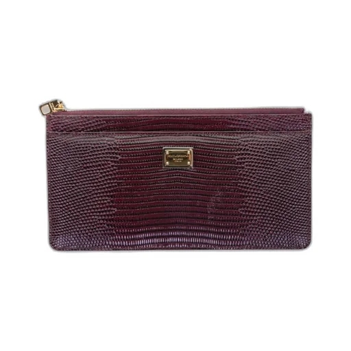 Iguana-Printed Zip-Around Cardholder