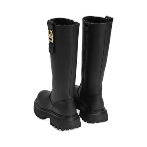Logo-Plaque Chunky-Sole Boots