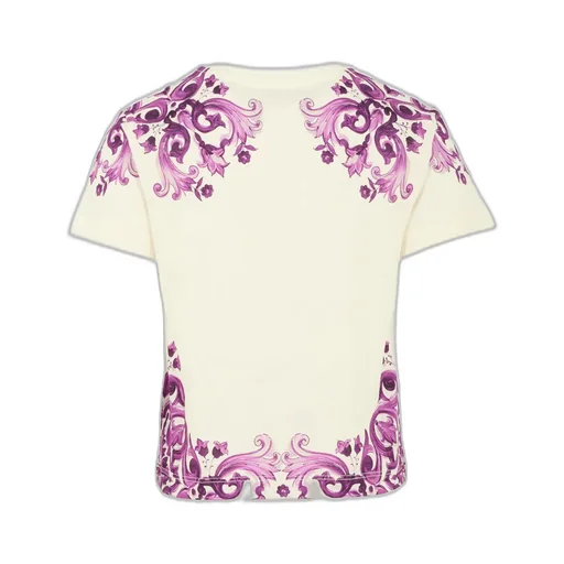 Majolica Printed Crewneck Jersey T-Shirt