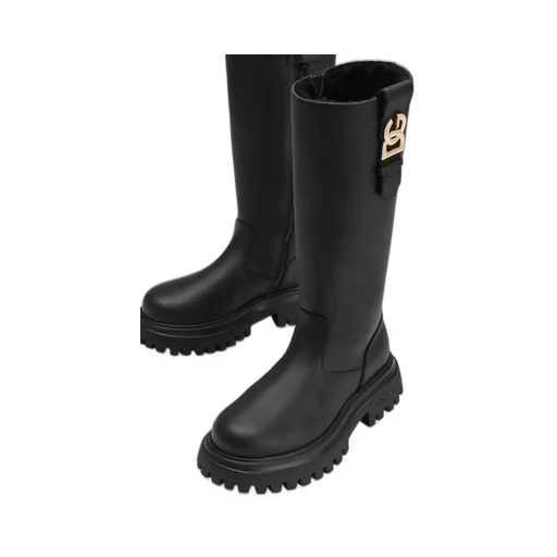 Logo-Plaque Chunky-Sole Boots