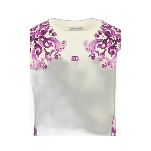Majolica Printed Crewneck Jersey T-Shirt