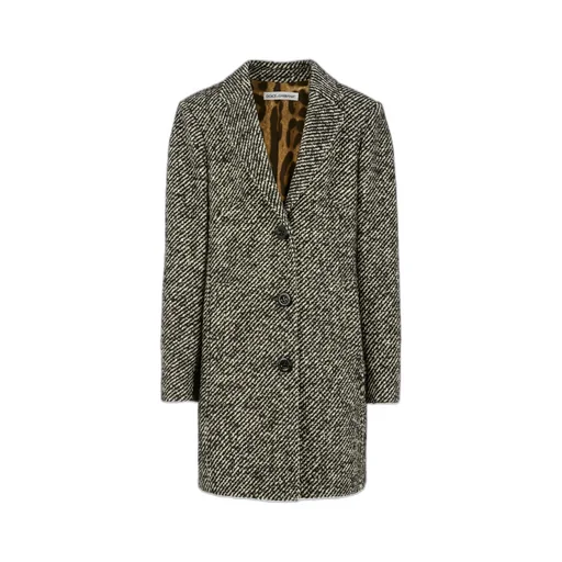 Single-Breasted Striped Coat