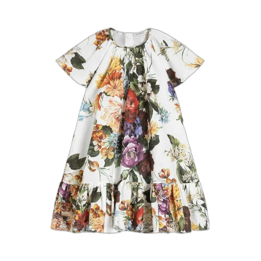 Floral Print Linen Dress