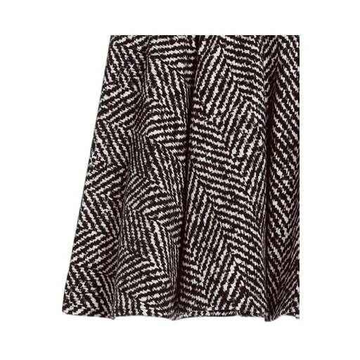 Chevron Elastic Waistband Skirt