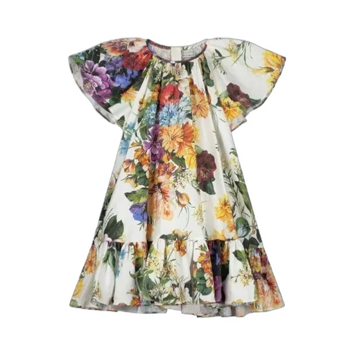 Floral Print Linen Dress