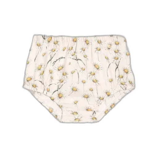 Lace-Trim Daisy-Print Dress