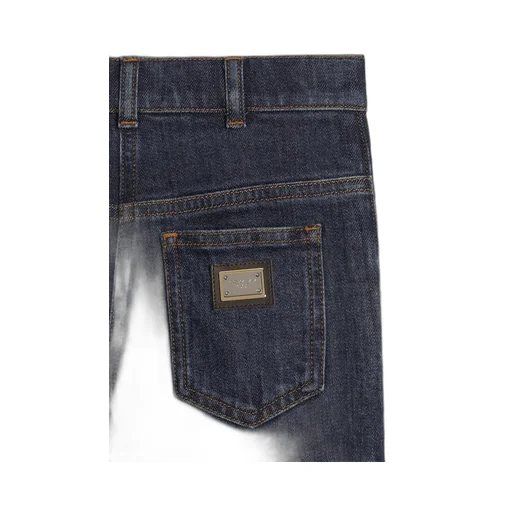 Cuffed Cotton Jeans